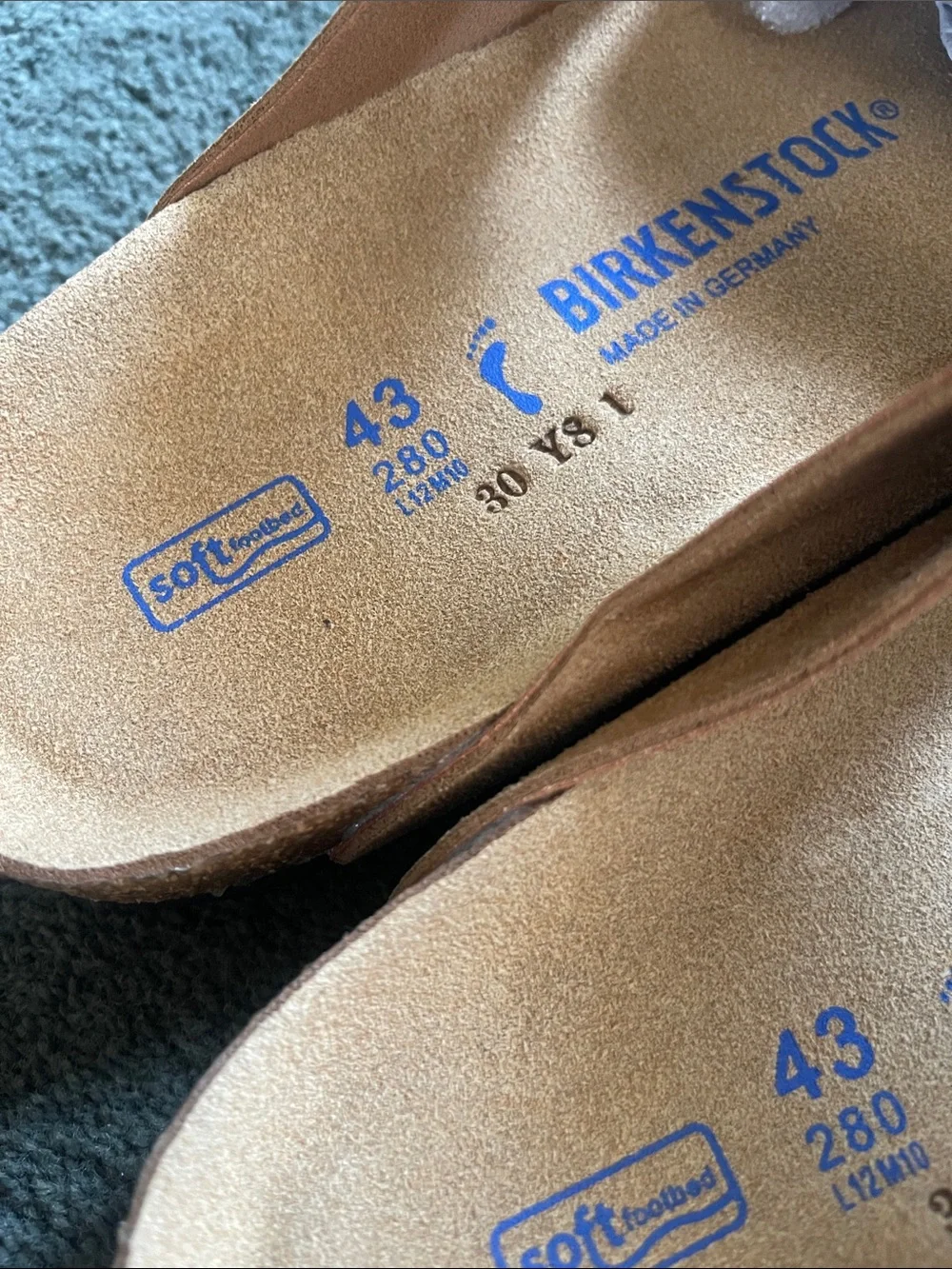 Birkenstock Arizona Two-Strap Sandals - Tan Suede M10 L12 NWT
